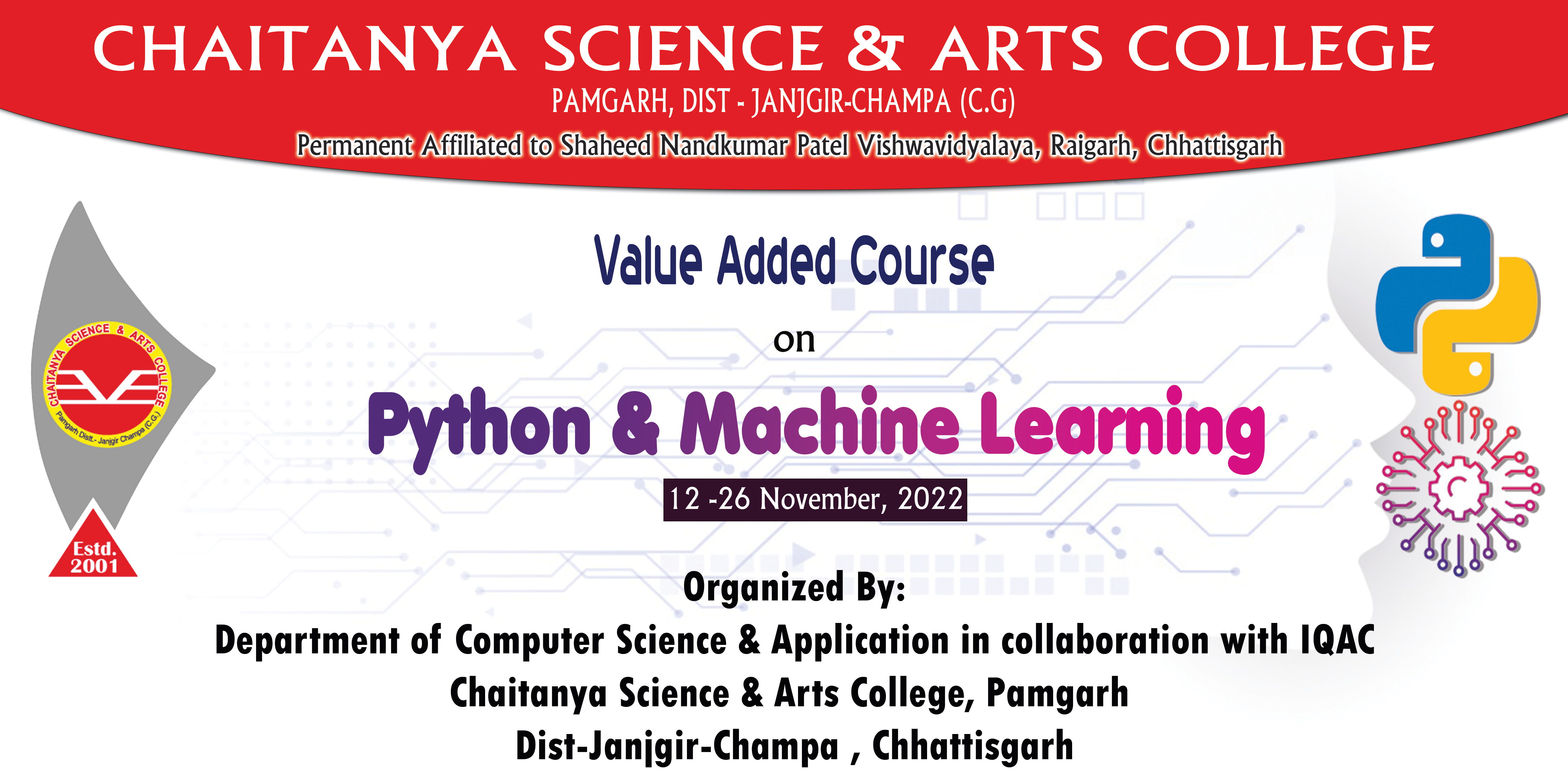 The Value Added Program on "Python & Machine Learning"